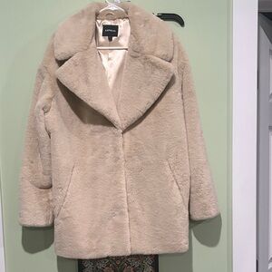 Express Women's Cream Teddy Jacket